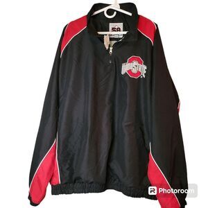 The Ohio State University OSU Buckeyes Windbreaker Jacket Coat 1/4" Zip XXL Men